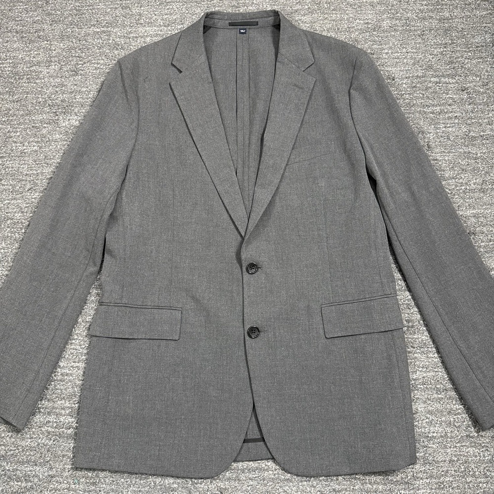 J Crew Thompson Blazer Men 44L  2 Button Performance Jacket Sports Coat Slim Fit